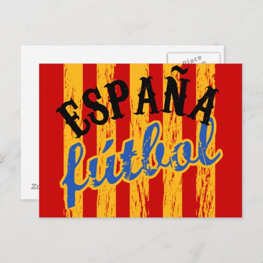 España Fútbol Briefkaarten (Voorkant / Achterkant)