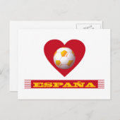 ESPAÑA Fútbol Corazón y Bufanda Brasil 2014 Briefkaart (Voorkant / Achterkant)