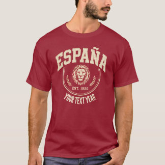 España GEVEST. 1920 Leeuw Crest Vintage Atletiek T-shirt