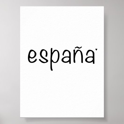 Espãna - minimalistic typography poster (Voorkant)