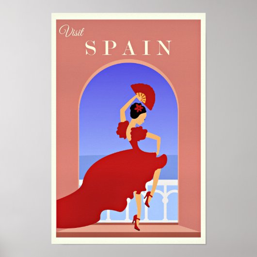 Espana Reisposter, Flamenco Danser, Poster (Voorkant)