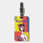 España, Spaans vakantie poster. Bagagelabel (Voorkant verticaal)