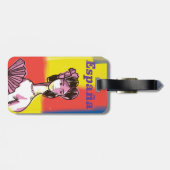 España, Spaans vakantie poster. Bagagelabel (Achterkant horizontaal)