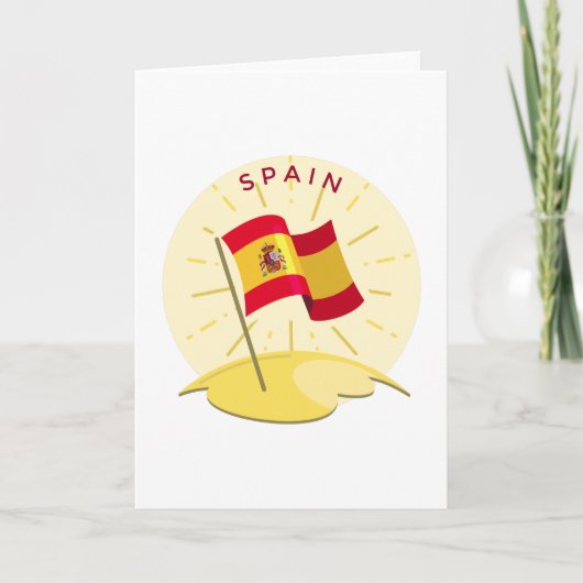 España Spaanse vlag Spanje Sun Travel Gift Kaart (Voorkant)