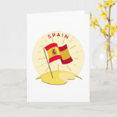 España Spaanse vlag Spanje Sun Travel Gift Kaart (Gele Bloem)