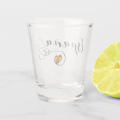 España Spain Flag Heart Script Shot Glas (Achterkant)