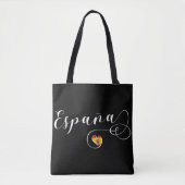 España Spain Flag Heart, Spaans Tote Bag (Voorkant)