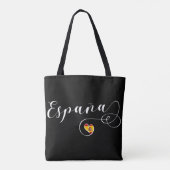 España Spain Flag Heart, Spaans Tote Bag (Achterkant)