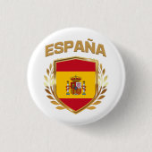 Espana Spain Flag Shield Ronde Button 3,2 Cm (Voorkant)