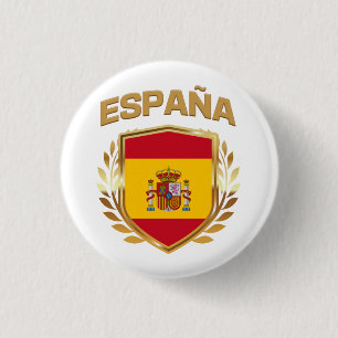 Espana Spain Flag Shield Ronde Button 3,2 Cm