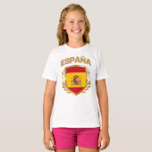 Espana Spain Flag Shield T-Shirt (Voorkant volledig)