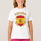 Espana Spain Flag Shield T-Shirt (Voorkant)