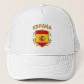 Espana Spain Flag Shield Trucker Pet (Voorkant)