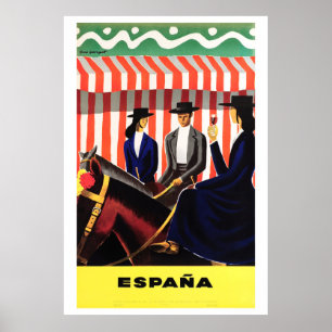 Espana Spain Vintage Travel Poster teruggezet