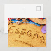 España Spanje Beach briefkaart (Voorkant / Achterkant)