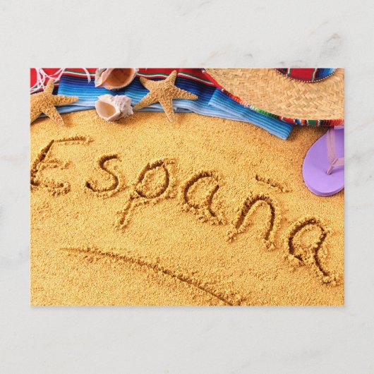 España Spanje Beach briefkaart (Voorkant)