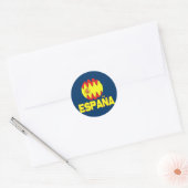Espana Spanje La Furia Roja Futbol Ronde Sticker (Envelop)