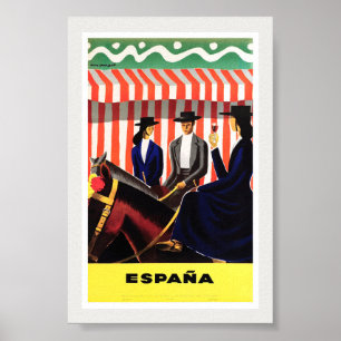 Espana Spanje Vintage Reisposter Gerestaureerd Poster