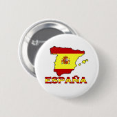 España-toets Ronde Button 5,7 Cm (Voorkant /achterkant)