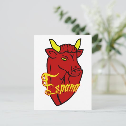 Espana Toro Spanish Bull voor Spaanse geliefden Briefkaart (Staand voorkant)