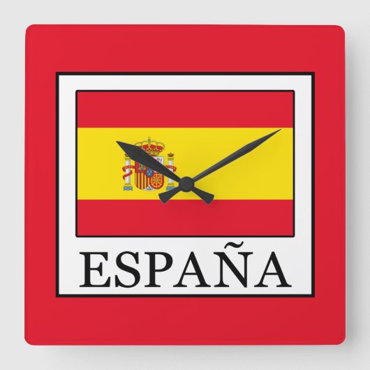 España Vierkante Klok (Voorkant)