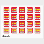 España Vierkante Sticker (Vel)