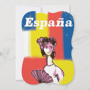 España vintage poster kaart