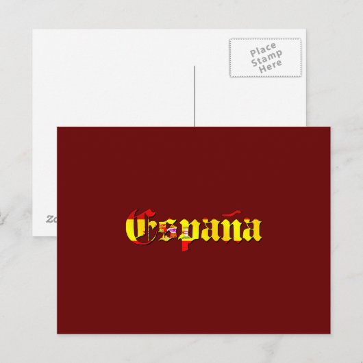 España vlag logo - vlag van Spanje España logo Briefkaart (Voorkant / Achterkant)