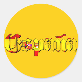 España vlag logo - vlag van Spanje España logo Ronde Sticker