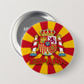 Espana Wapen Ronde Button 7,6 Cm (Voorkant /achterkant)