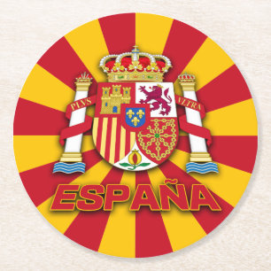 Espana Wapen Ronde Kartonnen Onderzetter