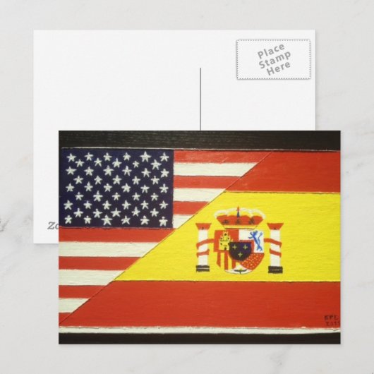 España y Estados Unidos Briefkaart (Voorkant / Achterkant)