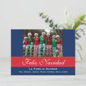 Español-Feliz Navidad / Spaanse Kerstmis Kaart (Staand voorkant)