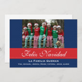 Español-Feliz Navidad / Spaanse Kerstmis Kaart (Voorkant / Achterkant)