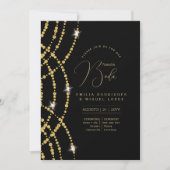 Espanol Invitación Boda Elegant Black Gold Wedding Kaart (Voorkant)