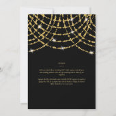 Espanol Invitación Boda Elegant Black Gold Wedding Kaart (Achterkant)