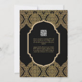 Espanol Invitación Boda Elegant Black Gold Wedding Kaart (Achterkant)