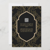Espanol Invitación Boda Elegant Black Gold Wedding Kaart (Achterkant)