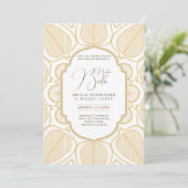 Espanol Invitación Boda Elegant White Gold Kaart (Staand voorkant)