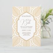 Espanol Invitación Boda Elegant White Gold  Kaart (Staand voorkant)