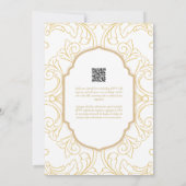 Espanol Invitación Boda Elegant White Gold Wedding Kaart (Achterkant)