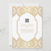 Espanol Invitación Boda Elegant White Gold Wedding Kaart (Achterkant)