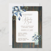 Espanol Invitación de Boda Floral Wedding Rustic I Kaart (Voorkant)