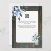 Espanol Invitación de Boda Floral Wedding Rustic I Kaart (Achterkant)