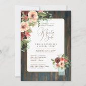 Espanol Invitación de Boda Floral Wedding Rustic I Kaart (Voorkant)