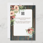 Espanol Invitación de Boda Floral Wedding Rustic I Kaart (Achterkant)