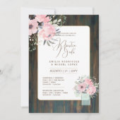 Espanol Invitación de Boda Floral Wedding Rustic I Kaart (Voorkant)