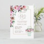 Espanol Invitación de Boda Summer Floral Wedding I Kaart (Staand voorkant)