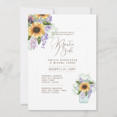 Espanol Invitación de Boda Summer Floral Wedding I Kaart (Voorkant)