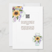 Espanol Invitación de Boda Summer Floral Wedding I Kaart (Achterkant)